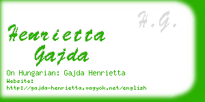 henrietta gajda business card